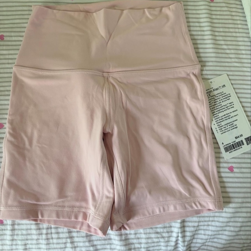 Lululemon Athletica Pink Bike Shorts High-Waisted